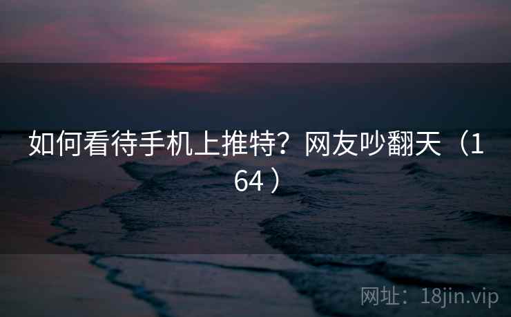 如何看待手机上推特？网友吵翻天（164 ）